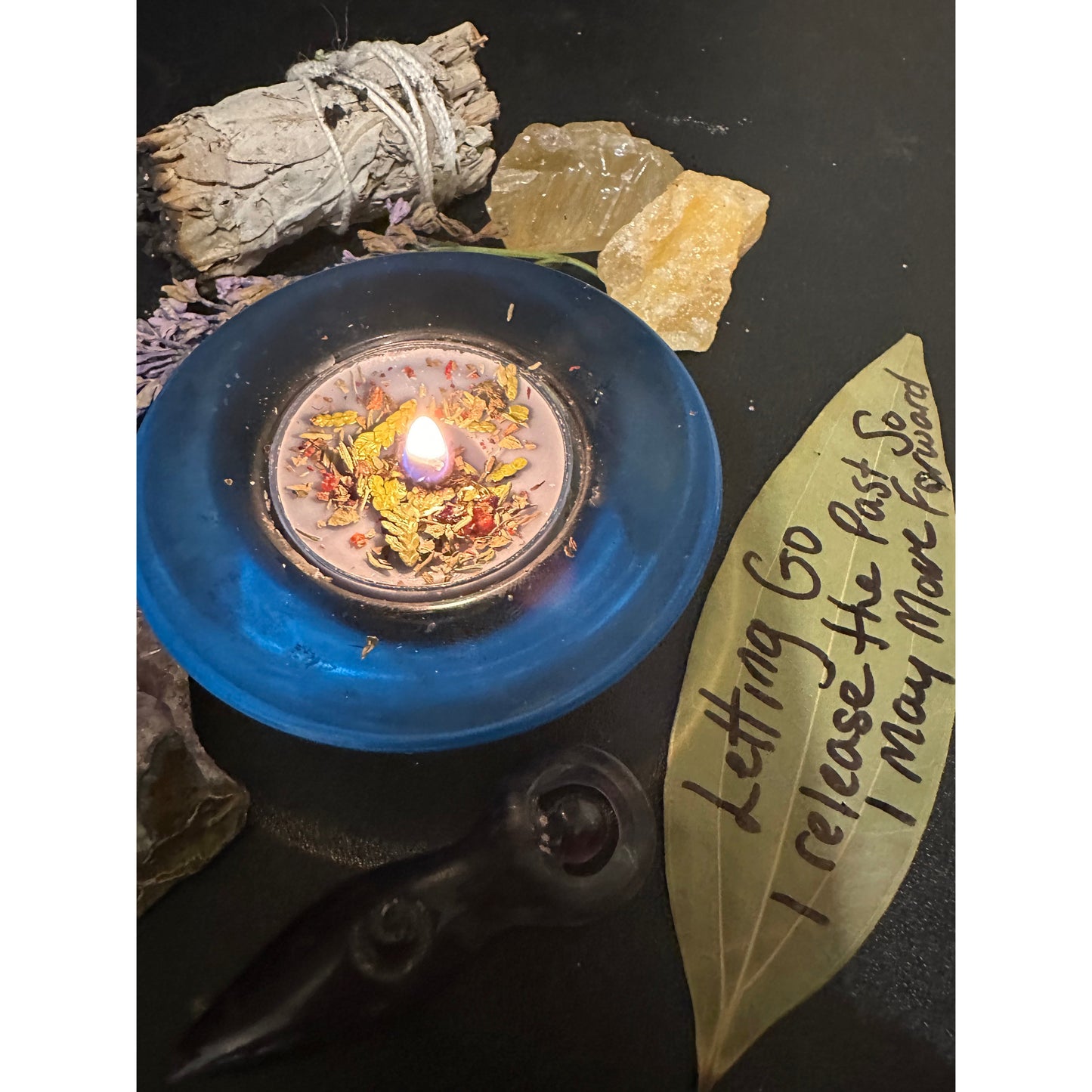 Letting Go Candle-Negative Feelings-Heartache- Old Baggage - Same Day-Lady Of The Moss