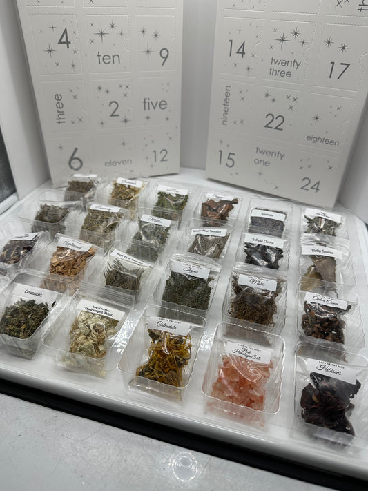 Herb Advent Calendar- witchy- dried herbs