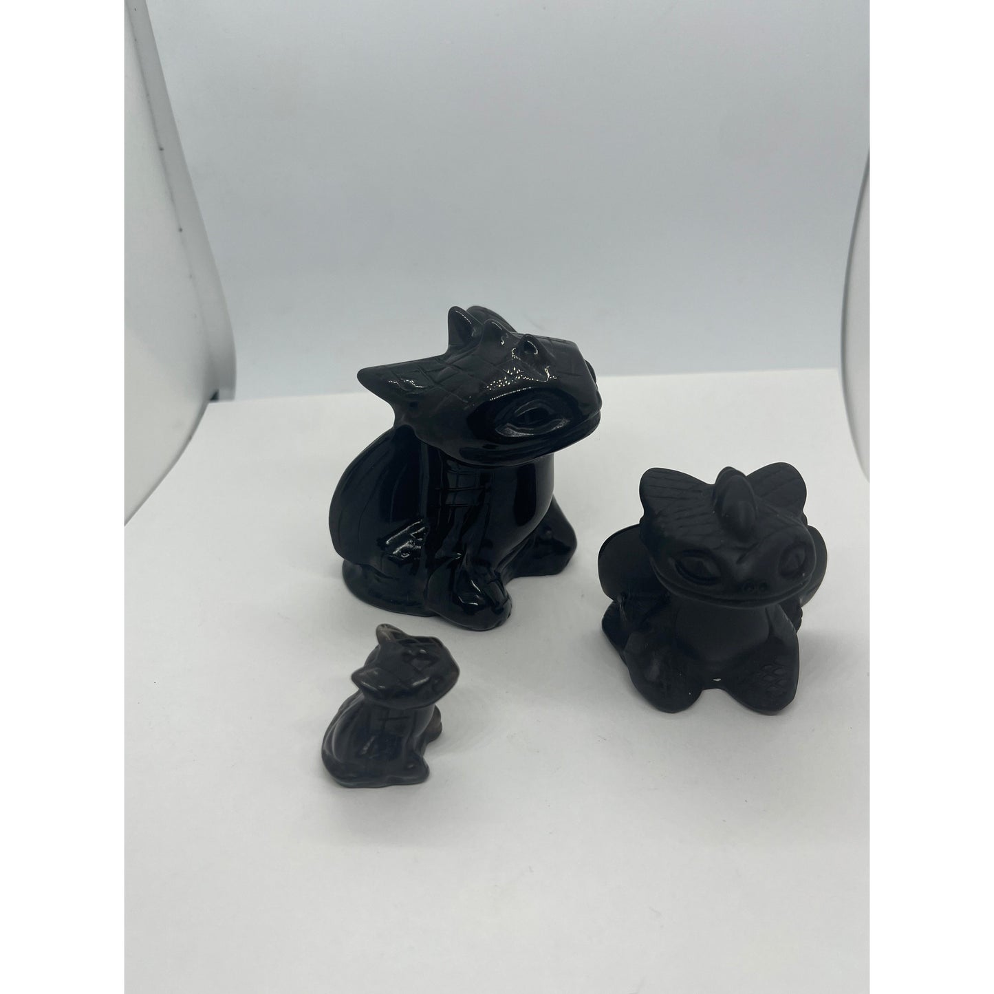 Black Obsidian Toothless Dragon-Lady Of The Moss