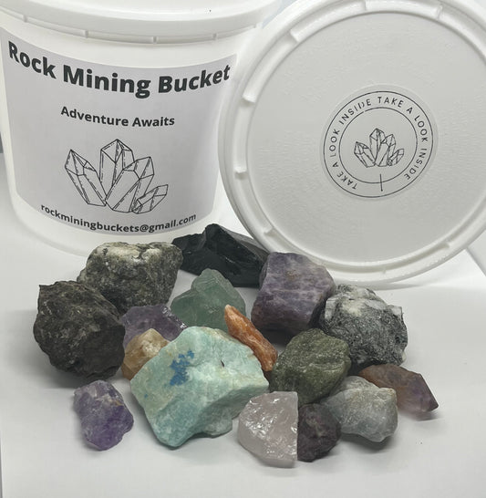 Raw Crystal Rock Mining Bucket