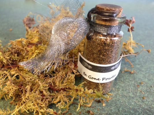 BE GONE! extra powerful bannishing incense powder and protection from negativity and evil