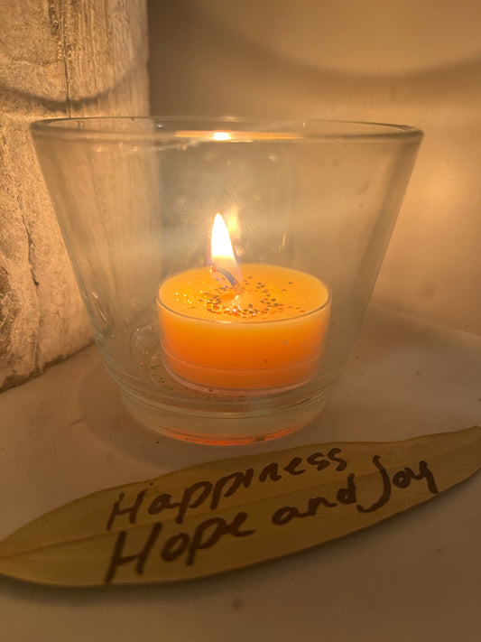 Happiness, Hope, Joy- Candle Burning-Same Day