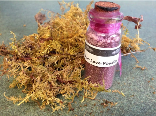 FAE LOVE POWDER incense, sprinkling salt, draw in love, positive energy, draw in the Fairies