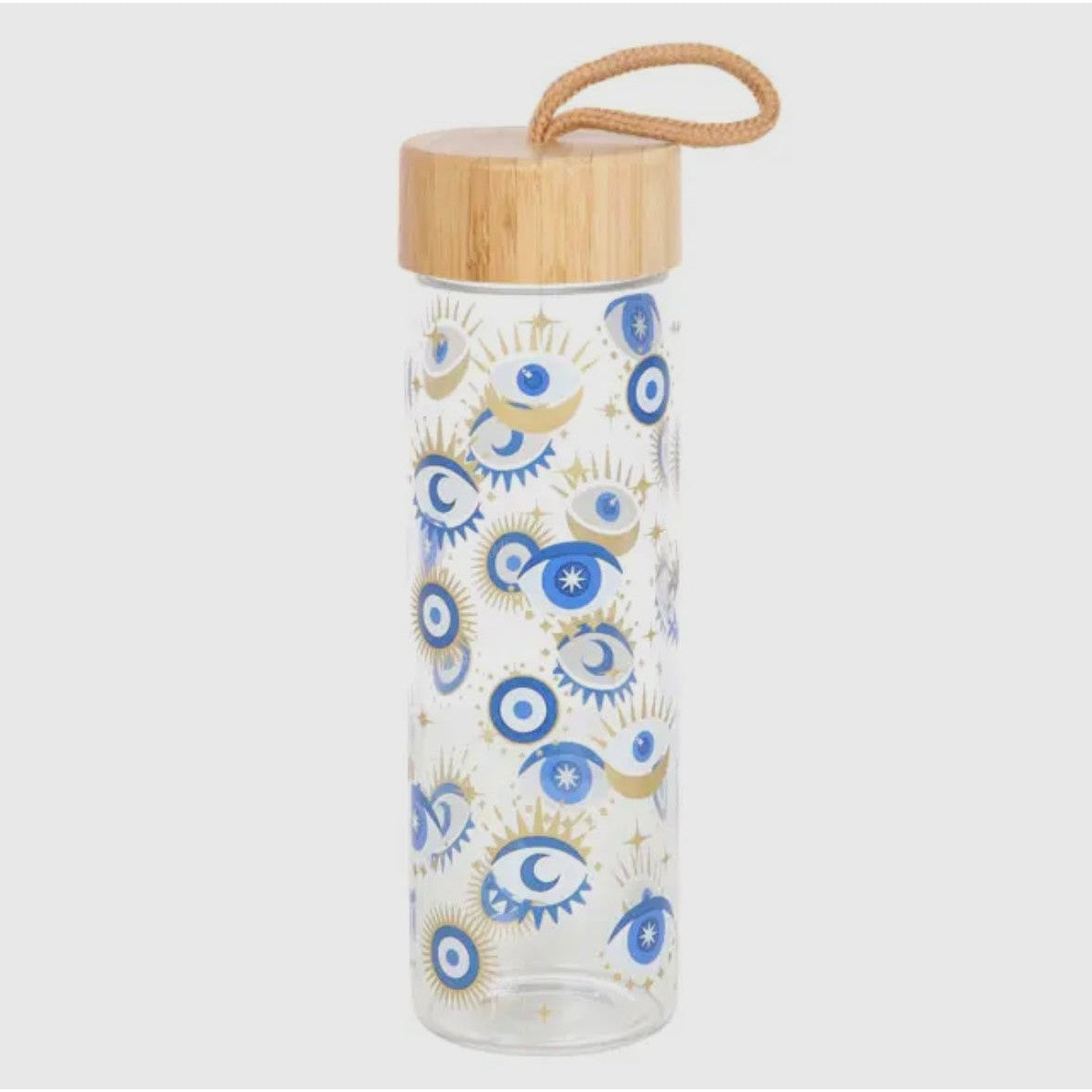 Evil Eye Reusable Glass Water Bottle-Lady Of The Moss