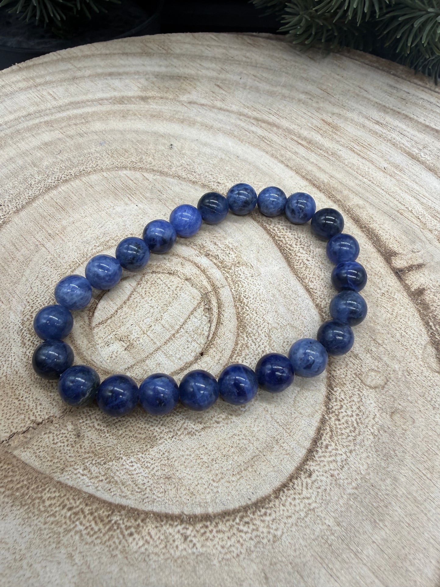 Sodalite Bracelet | Natural Sodalite Stretch Bracelet | Genuine Blue Gemstone Bracelet | Handmade Crystal Jewelry
