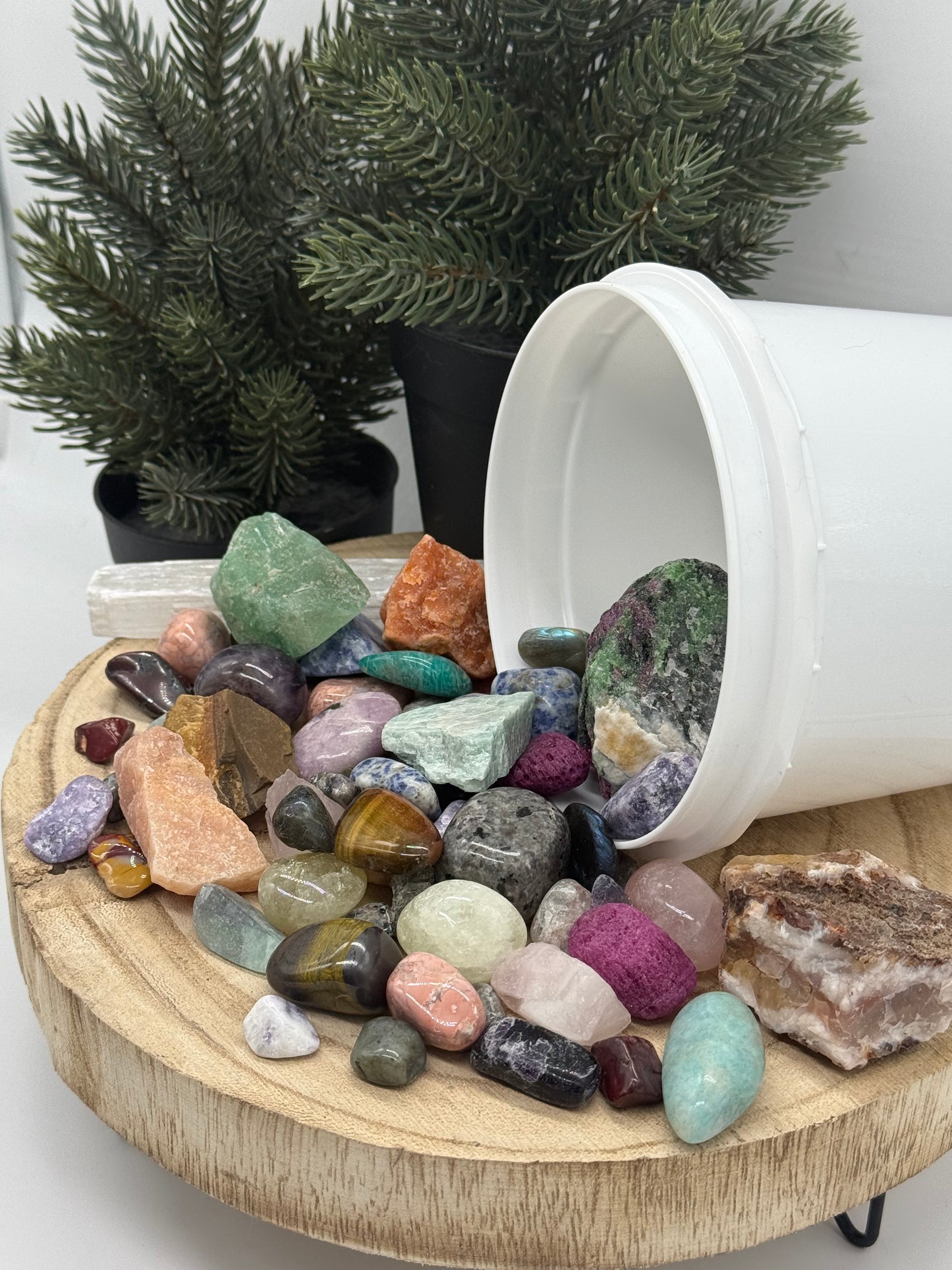 Kids Crystal Mining Kit - Gem Dig Bucket for Kids - Rock Discovery Kit - Sensory Play Gift - Lady of the Moss