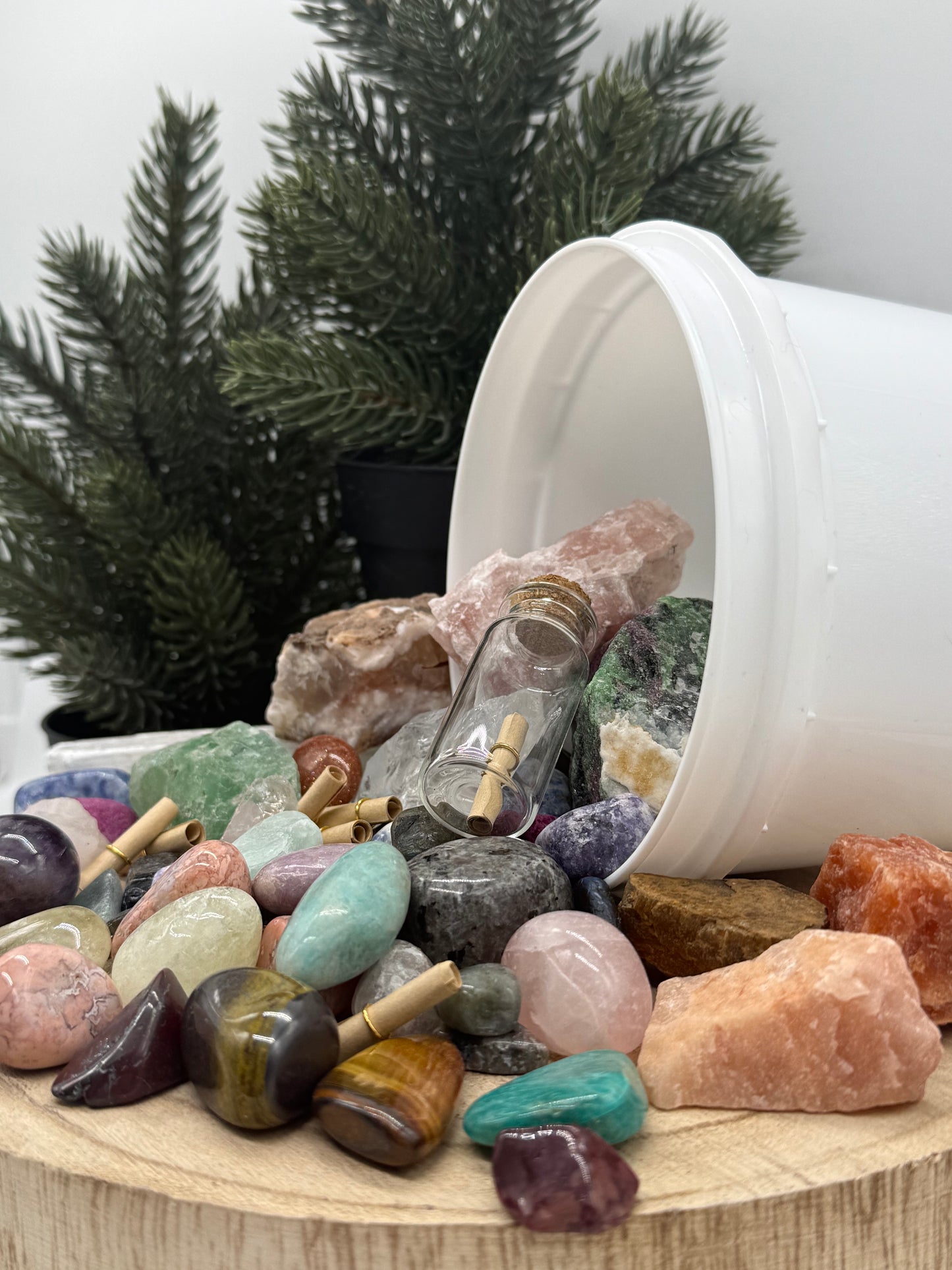 Wish Crystal Mining Kit - Intention Gem Dig Bucket - Manifestation - Spiritual Gift - Lady of the Moss