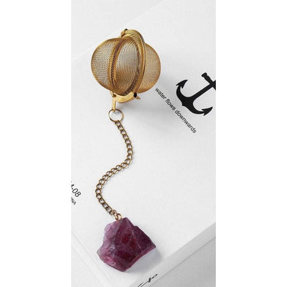 Tea-Herb Infusers with Raw Crystals-Lady Of The Moss