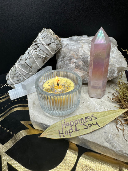 Happiness, Hope, Joy- Candle Burning-Same Day