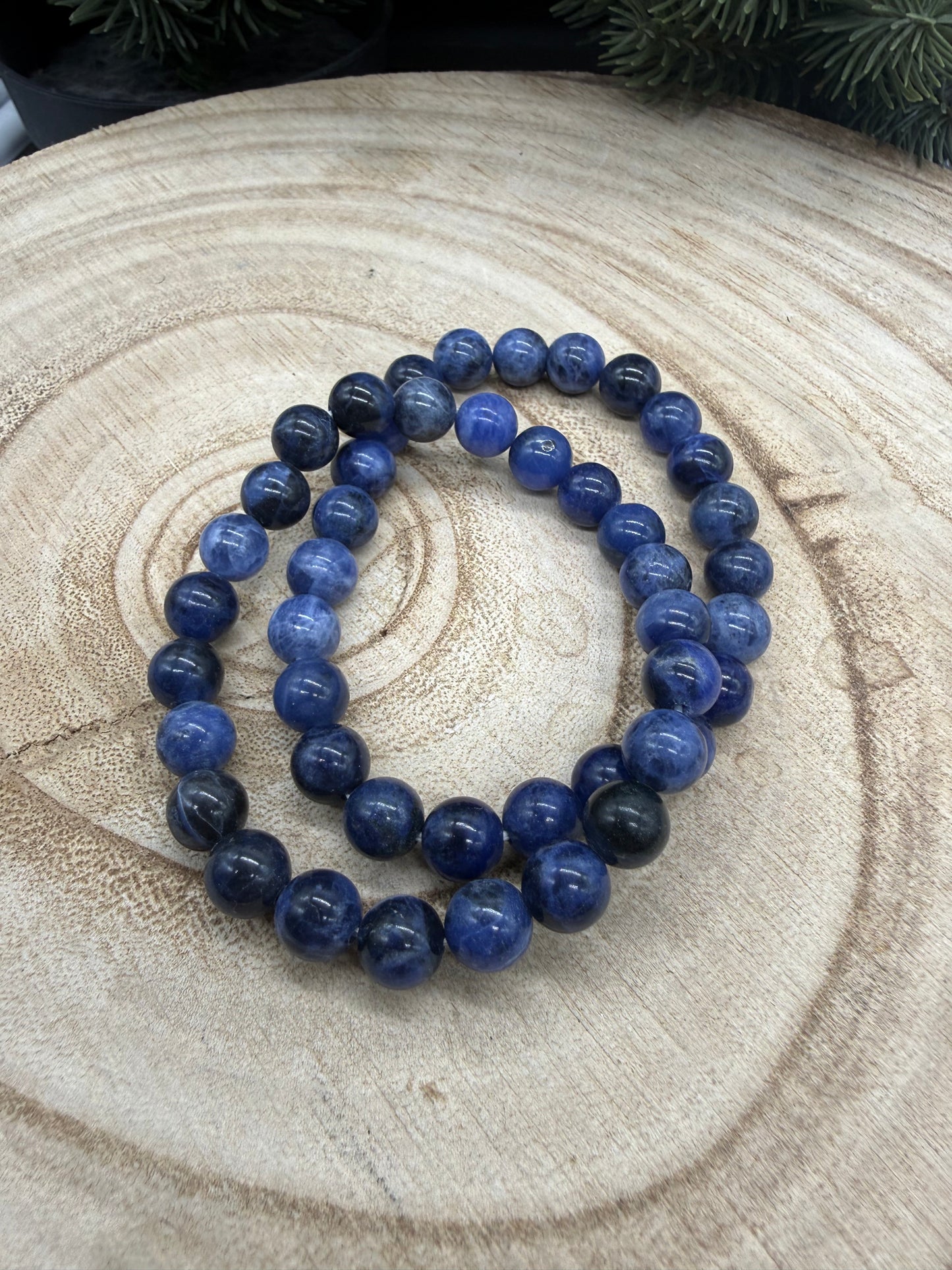 Sodalite Bracelet | Natural Sodalite Stretch Bracelet | Genuine Blue Gemstone Bracelet | Handmade Crystal Jewelry
