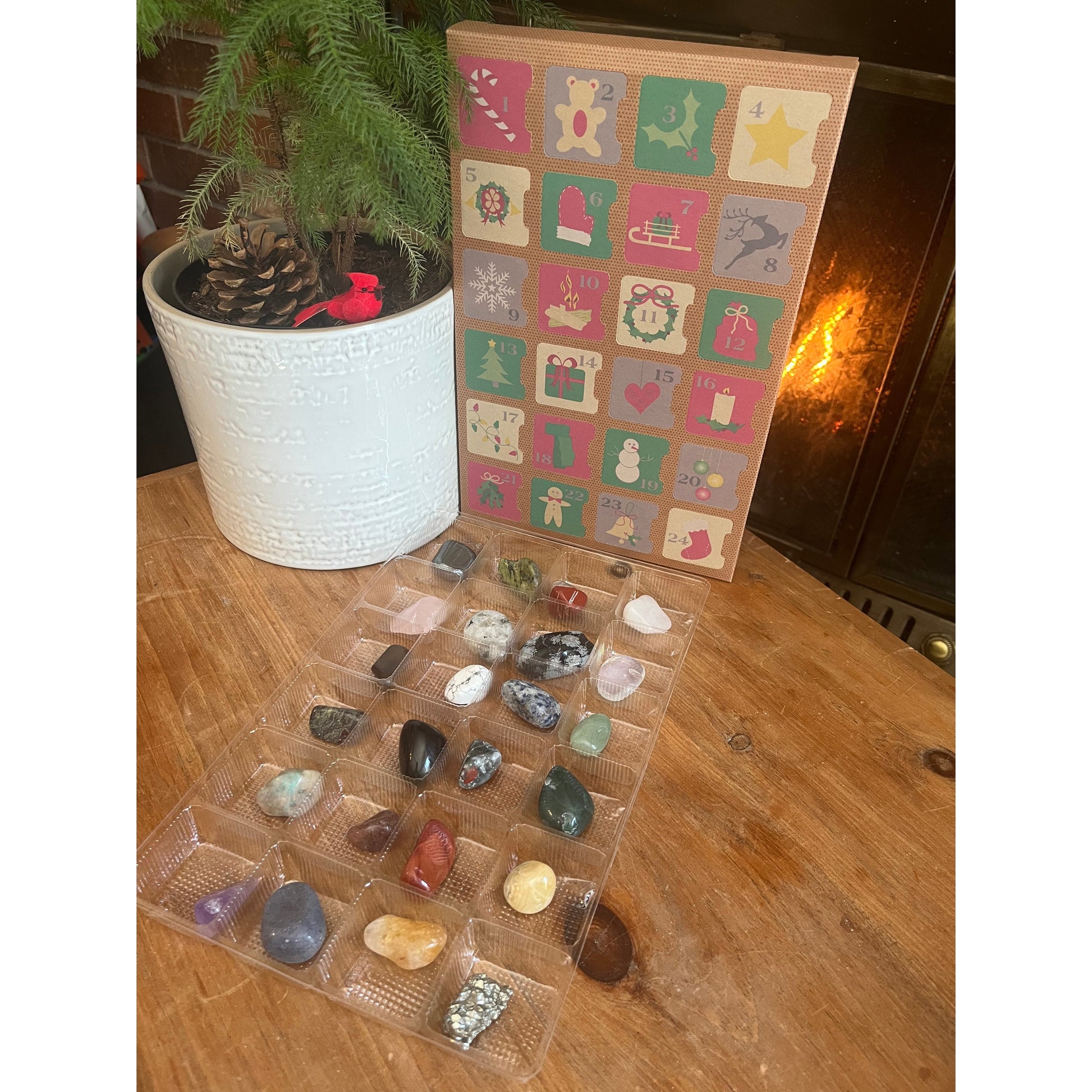 Advent Calendar Tumbled Polished Mixed Crystals-Lady Of The Moss