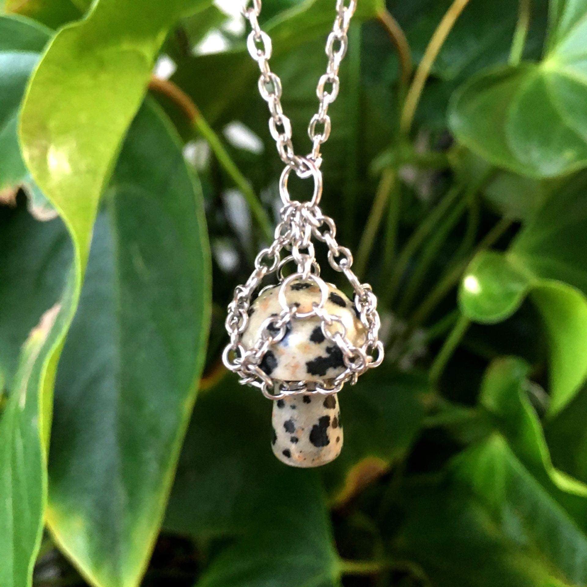 Mini Mushrooms Necklace-Lady Of The Moss