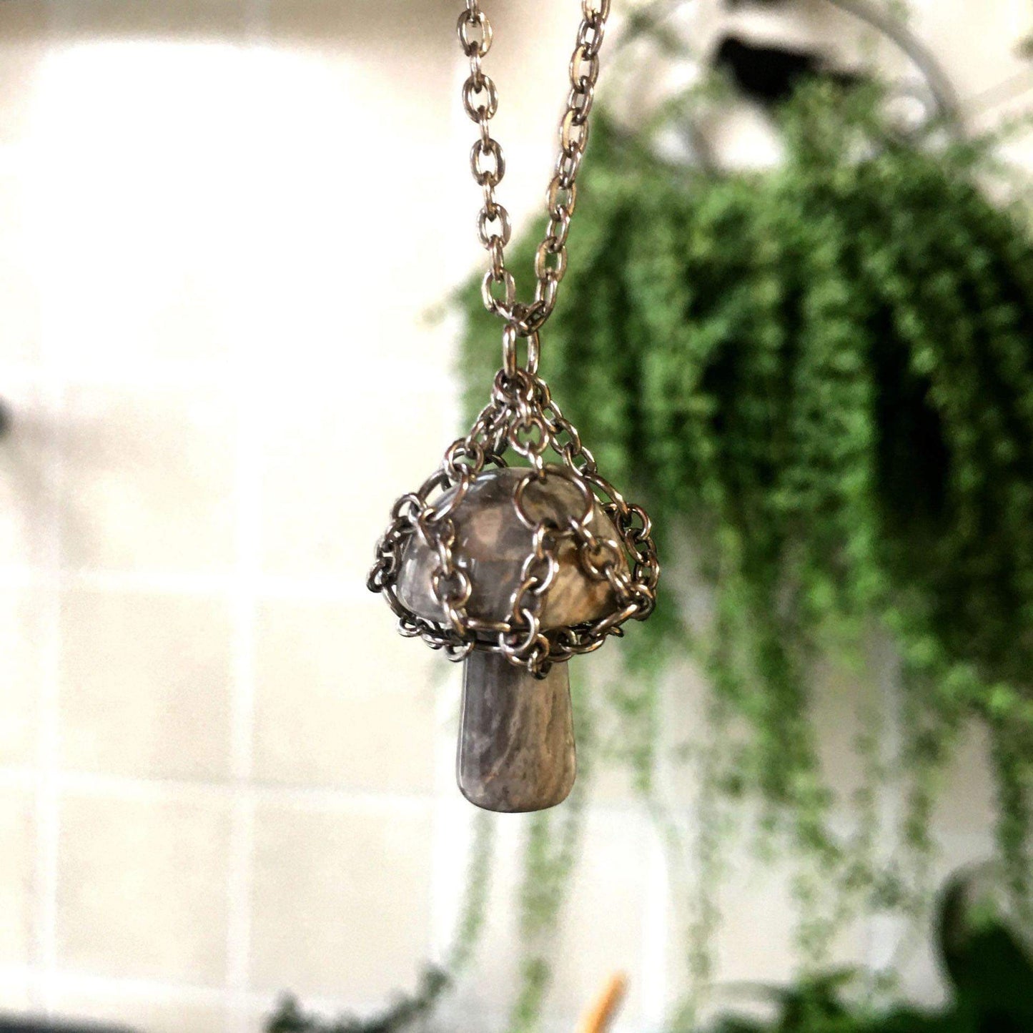 Mini Mushrooms Necklace-Lady Of The Moss