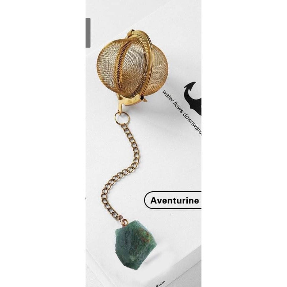 Tea-Herb Infusers with Raw Crystals-Lady Of The Moss