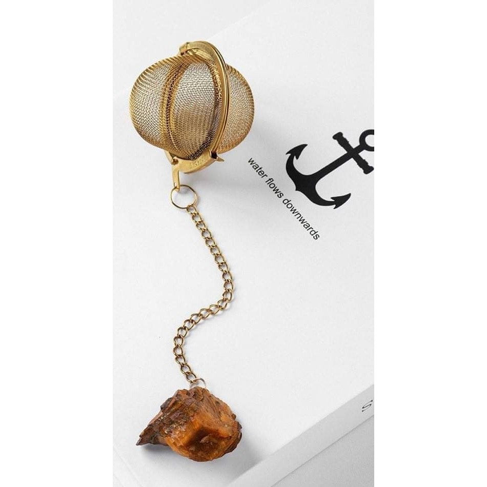 Tea-Herb Infusers with Raw Crystals-Lady Of The Moss