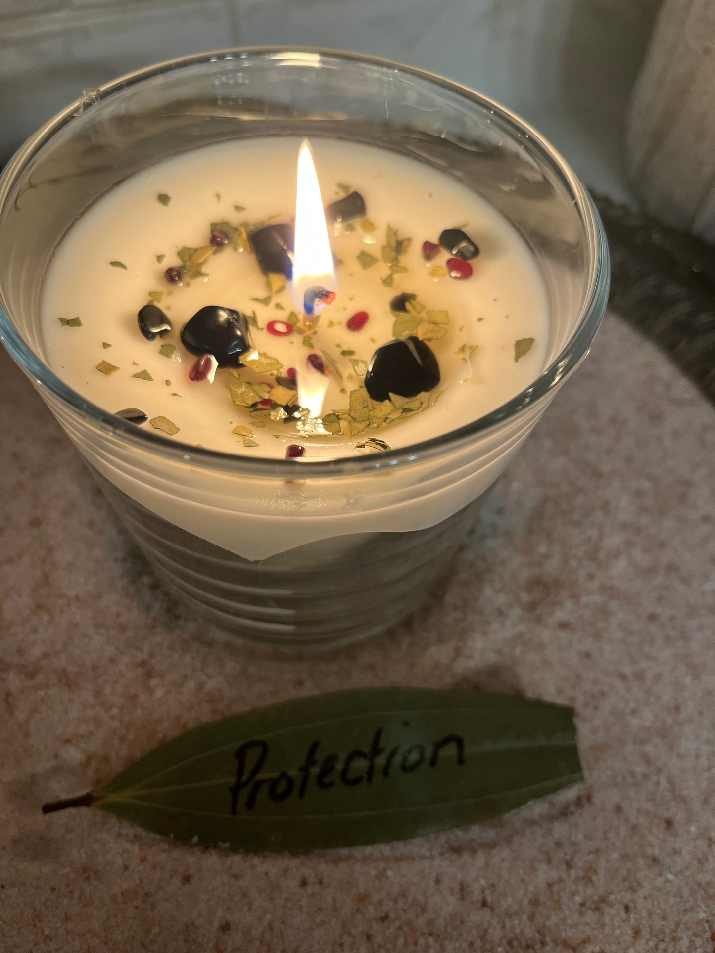 Crystal-Charged Protection Candle Ritual