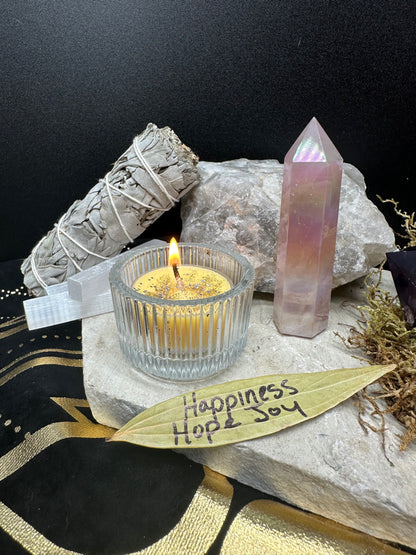 Happiness, Hope, Joy- Candle Burning-Same Day