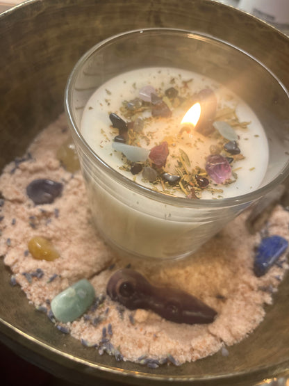 Crystal-Charged Protection Candle Ritual