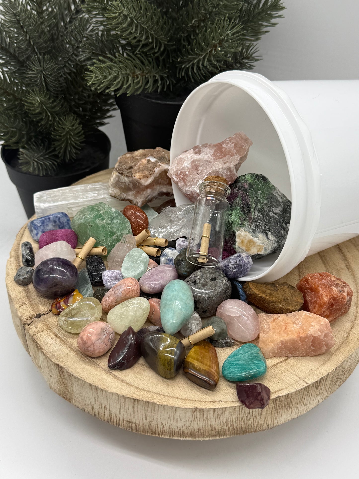 Wish Crystal Mining Kit - Intention Gem Dig Bucket - Manifestation - Spiritual Gift - Lady of the Moss