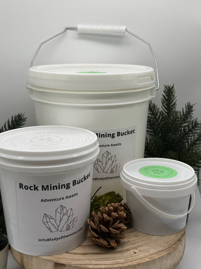 Moon Crystal Mining Bucket - Crystal Dig Kit - Lunar Crystals - Spiritual Gift - Lady of the Moss