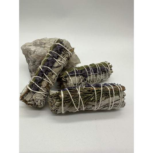 White Sage, Rosemary & Lavender Smudge Stick-Lady Of The Moss