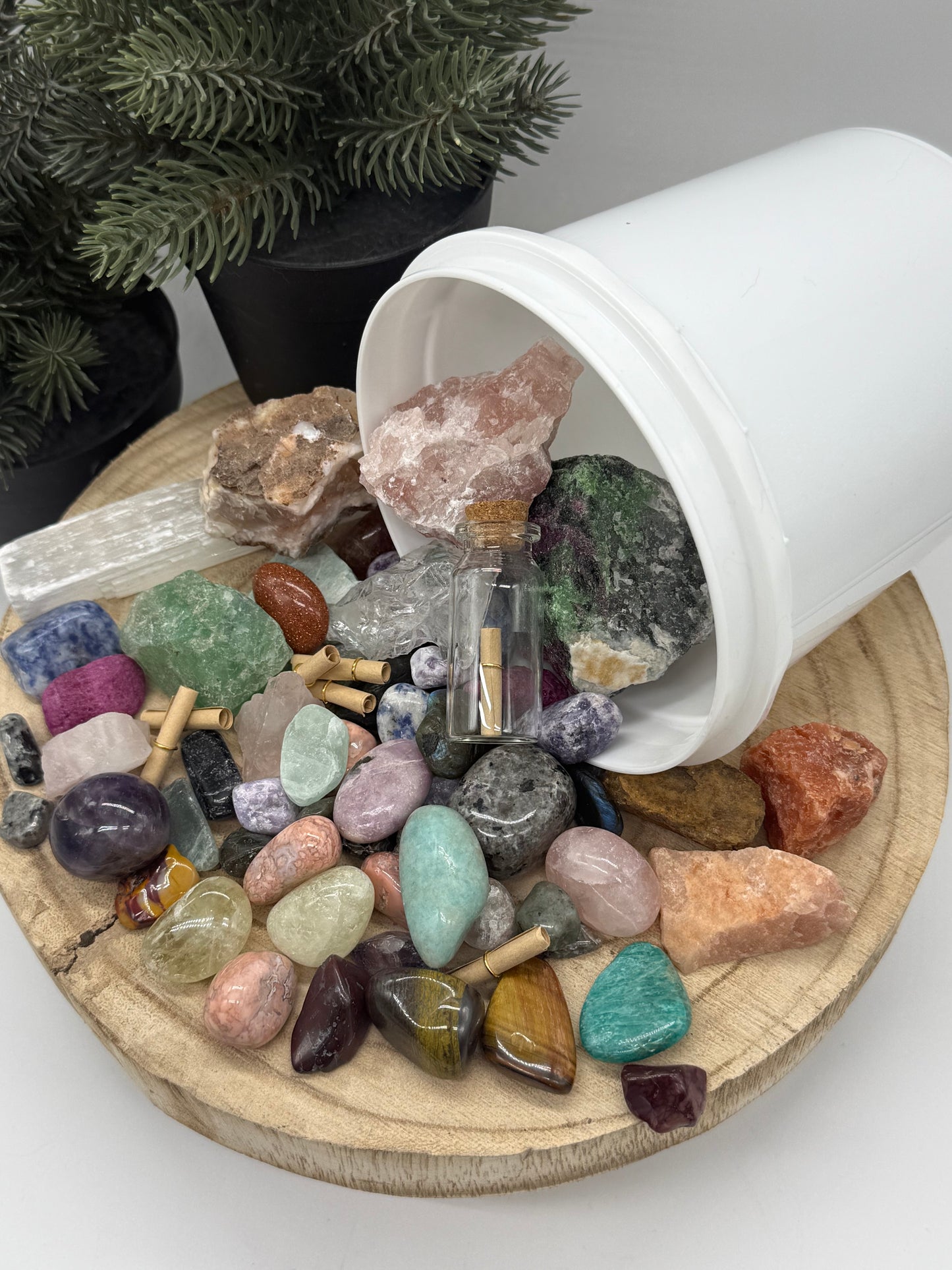 Wish Crystal Mining Kit - Intention Gem Dig Bucket - Manifestation - Spiritual Gift - Lady of the Moss