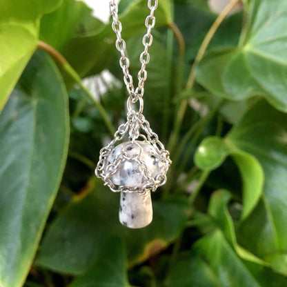 Mini Mushrooms Necklace-Lady Of The Moss