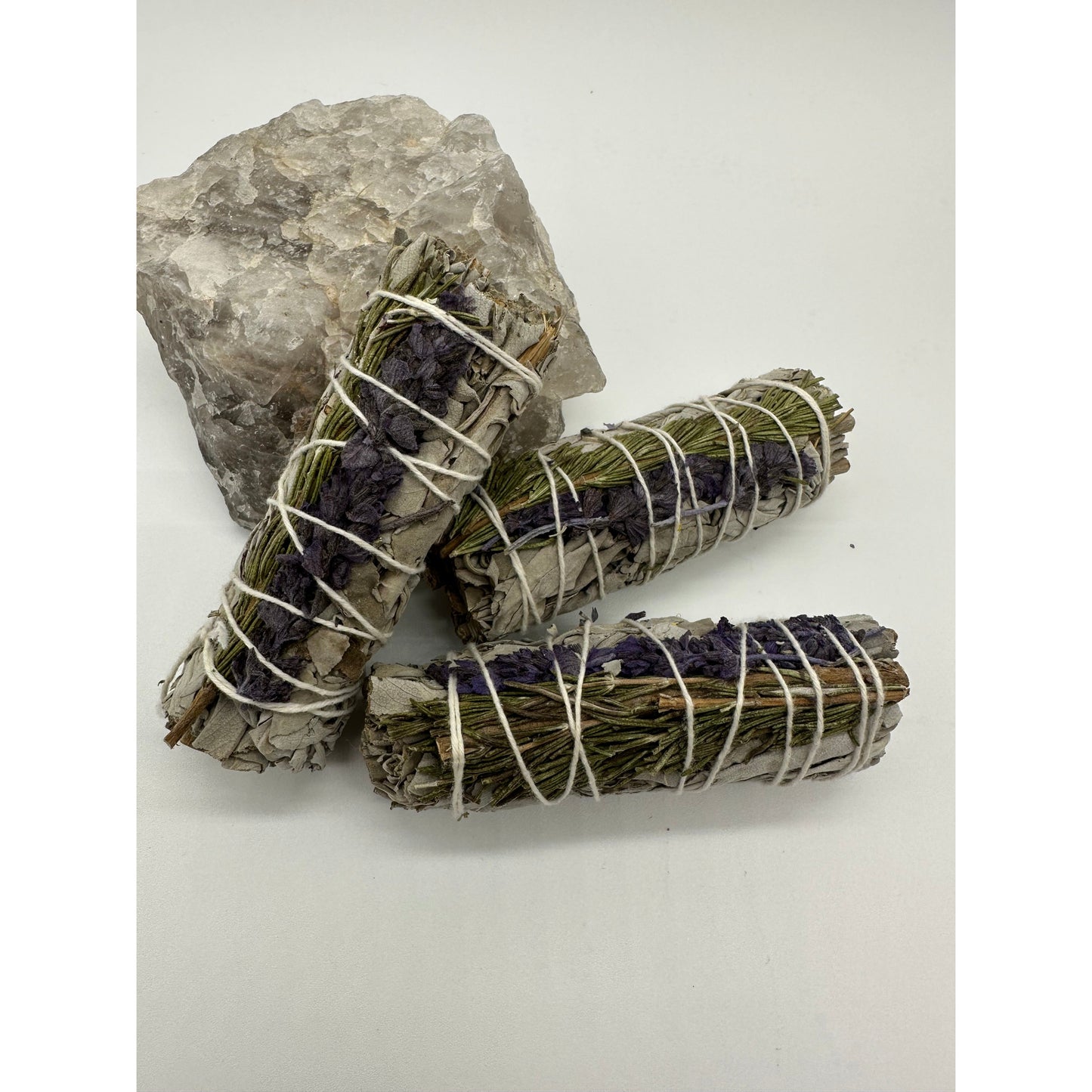 White Sage, Rosemary & Lavender Smudge Stick-Lady Of The Moss