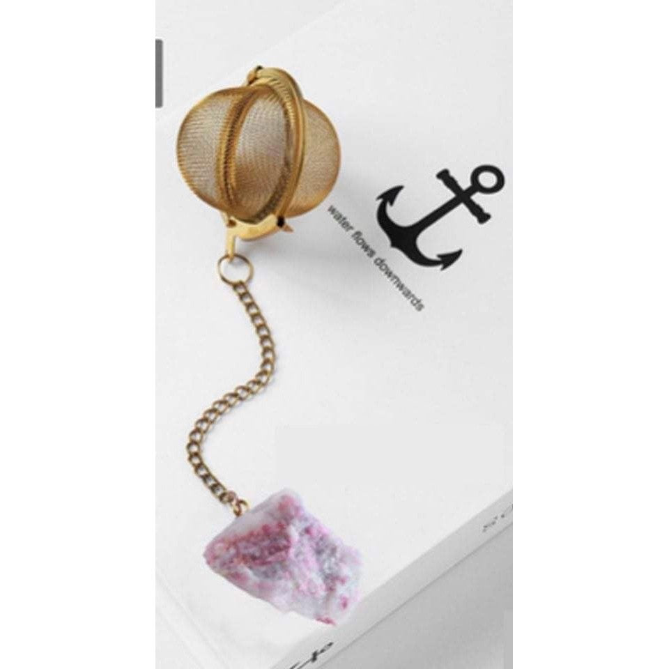 Tea-Herb Infusers with Raw Crystals-Lady Of The Moss