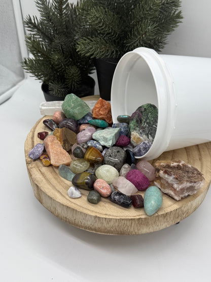 Kids Crystal Mining Kit - Gem Dig Bucket for Kids - Rock Discovery Kit - Sensory Play Gift - Lady of the Moss