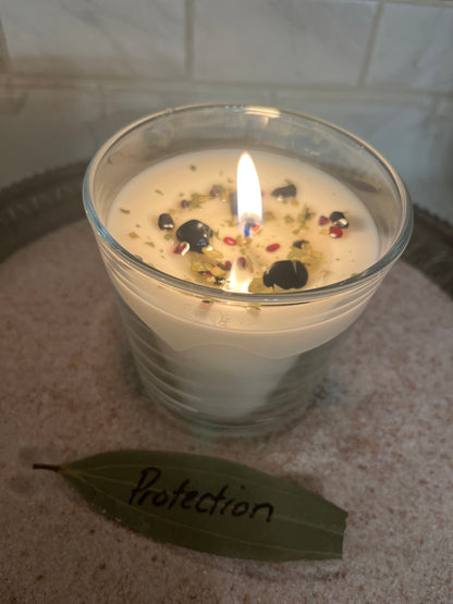 Crystal-Charged Protection Candle Ritual