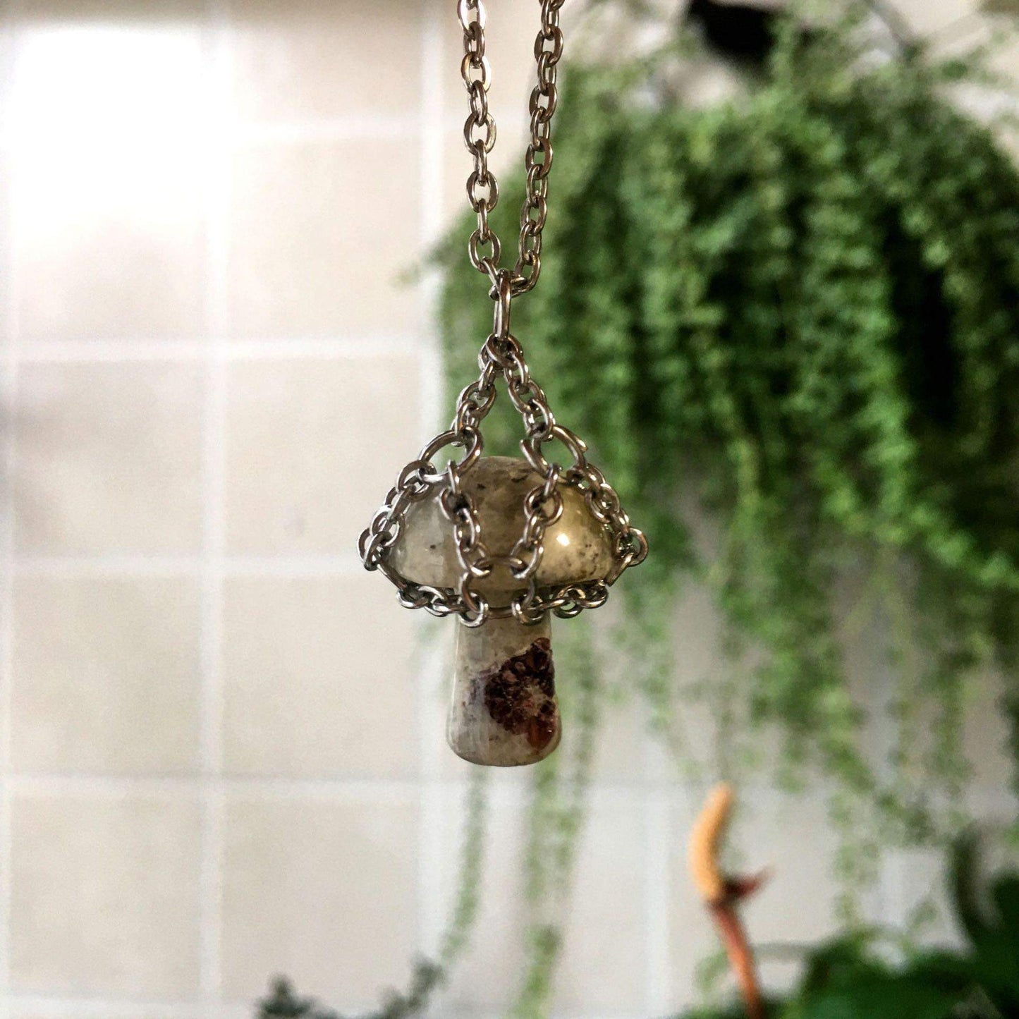 Mini Mushrooms Necklace-Lady Of The Moss