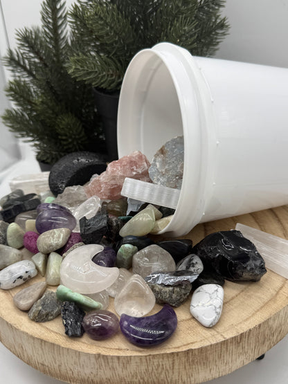 Moon Crystal Mining Bucket - Crystal Dig Kit - Lunar Crystals - Spiritual Gift - Lady of the Moss