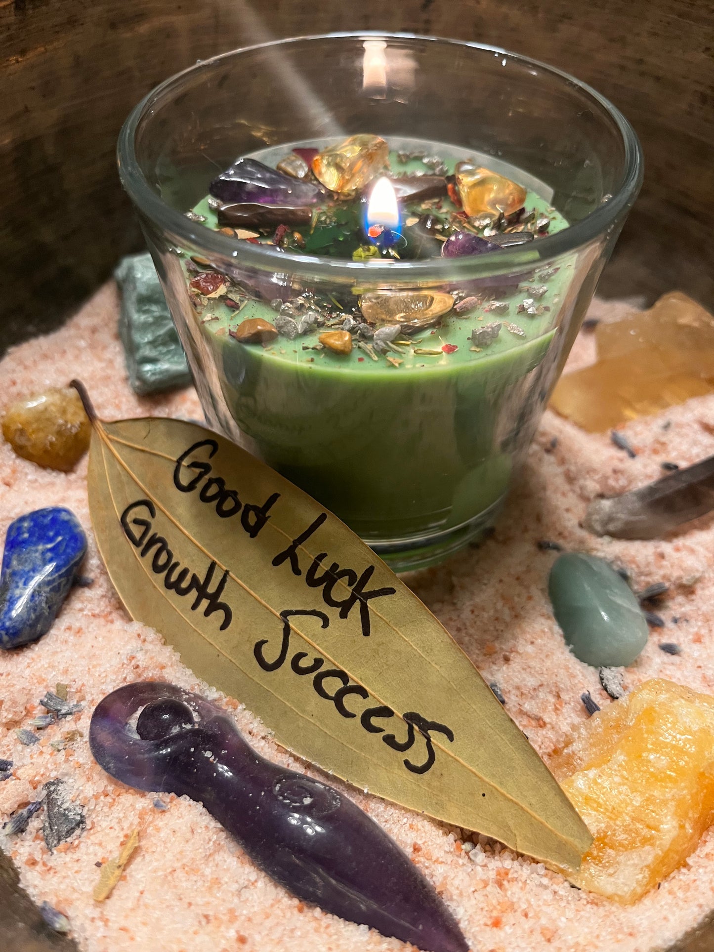 Crystal-Charged Good Luck Candle Ritual