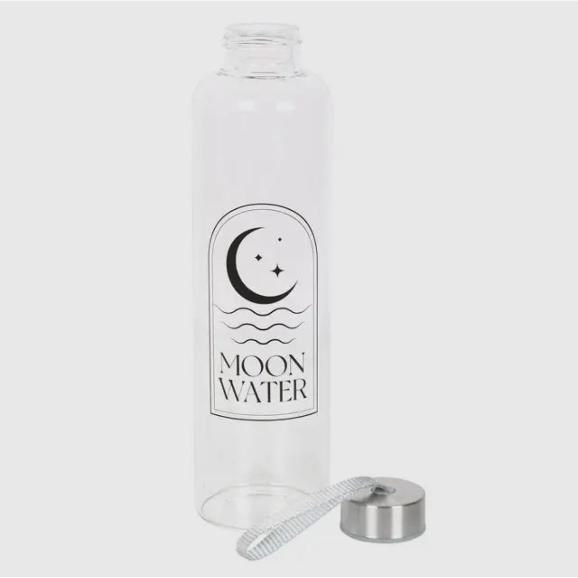 Moon Water Reusable Glass Water Bottle-Lady Of The Moss