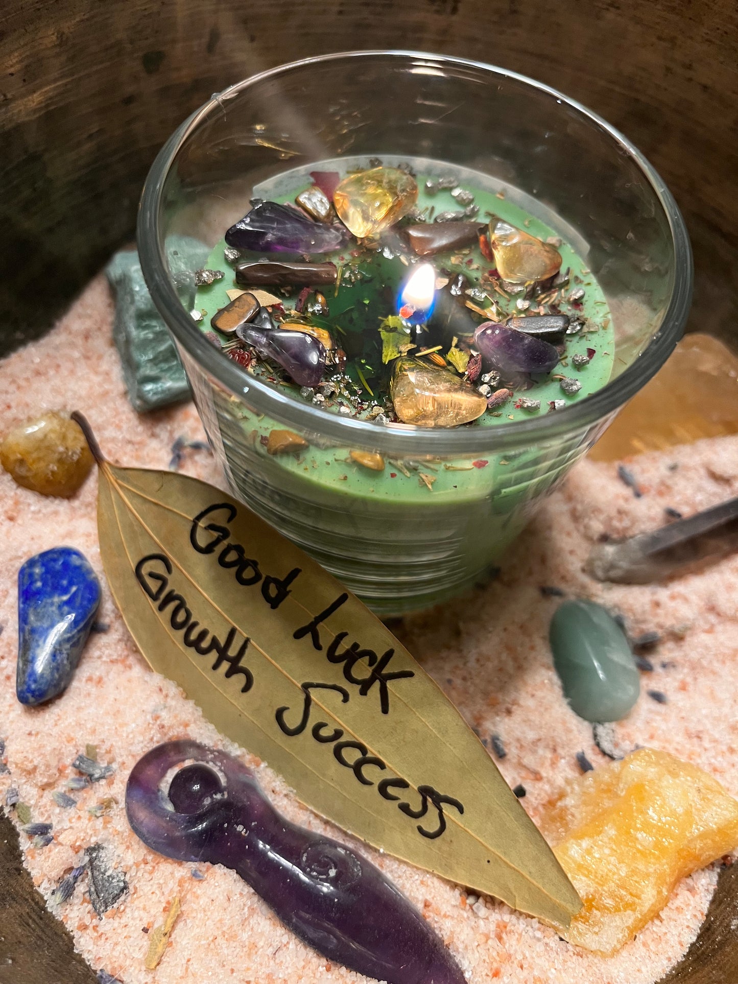 Crystal-Charged Good Luck Candle Ritual
