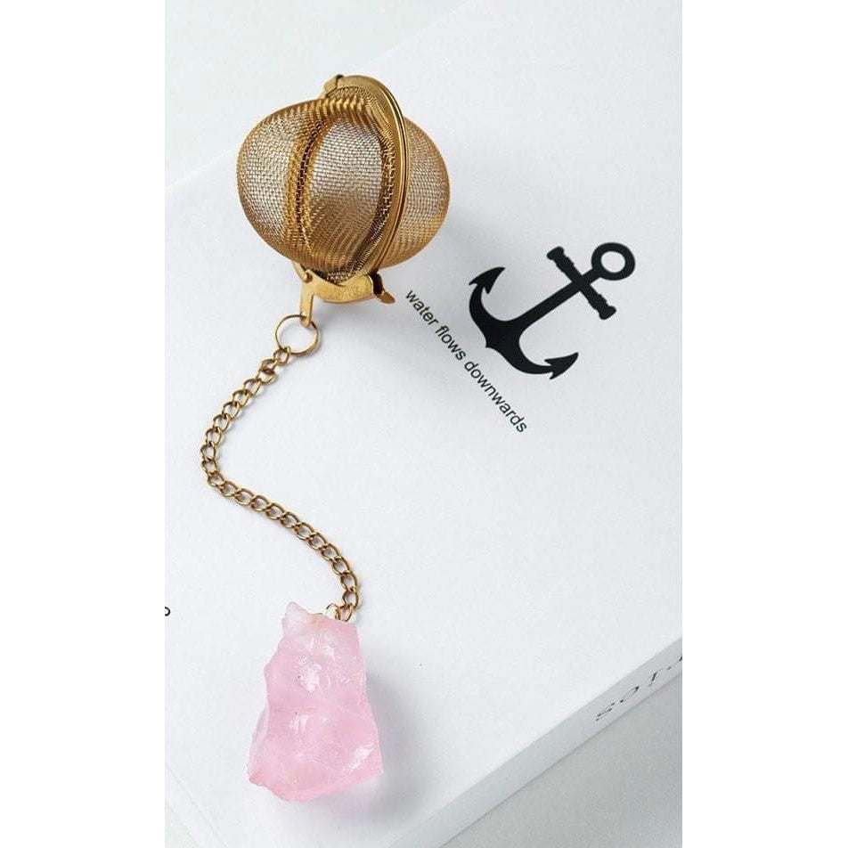 Tea-Herb Infusers with Raw Crystals-Lady Of The Moss