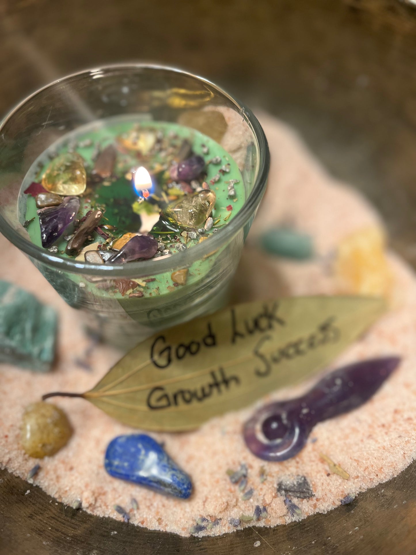 Crystal-Charged Good Luck Candle Ritual