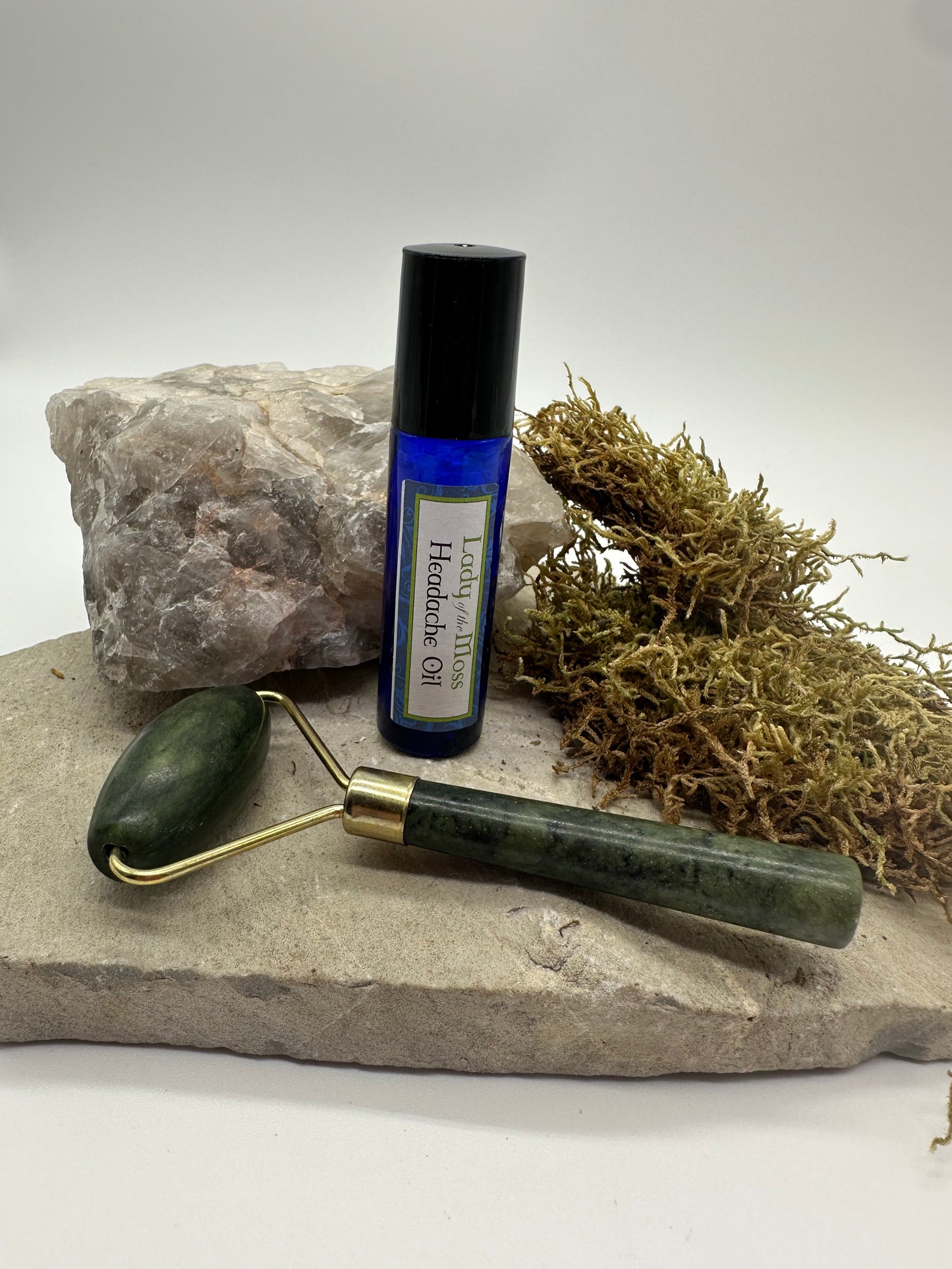 Headache, Migraine, Sinus oil and Jade Roller, Healing kit