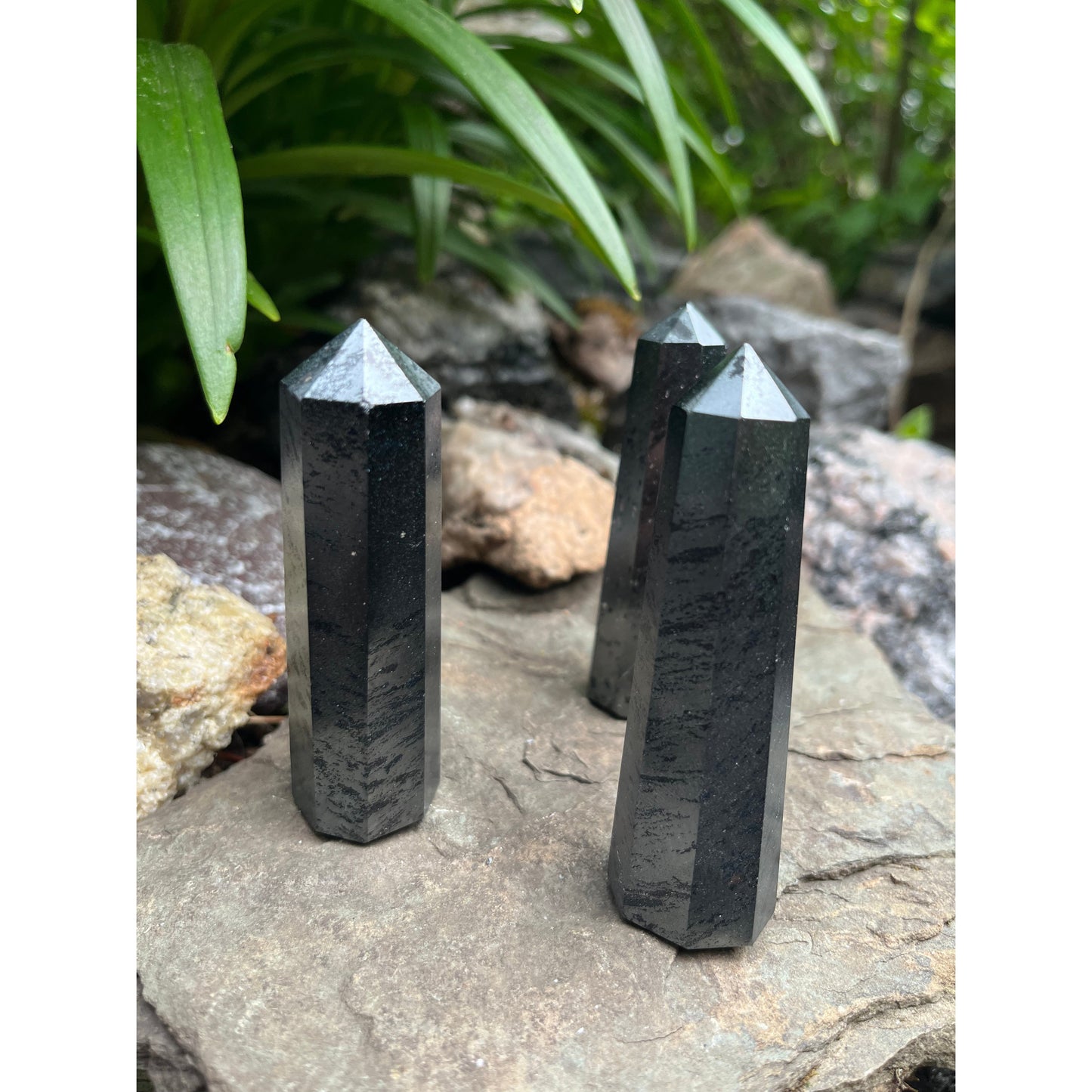 Natural Hematite Obelisk Tower-Lady Of The Moss