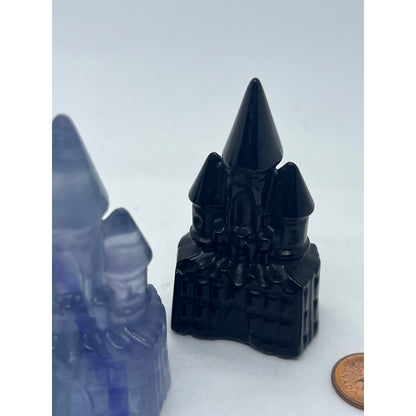 Castle Carving - Green Aventurine-Black Obsidian- Rainbow Fluorite-Lady Of The Moss