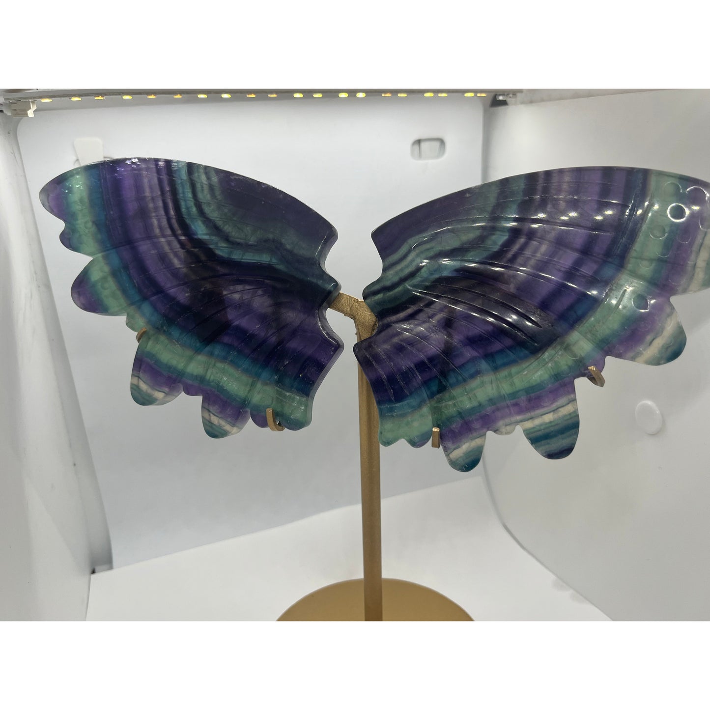 Fluorite Butterfly Wings with Stand-Lady Of The Moss