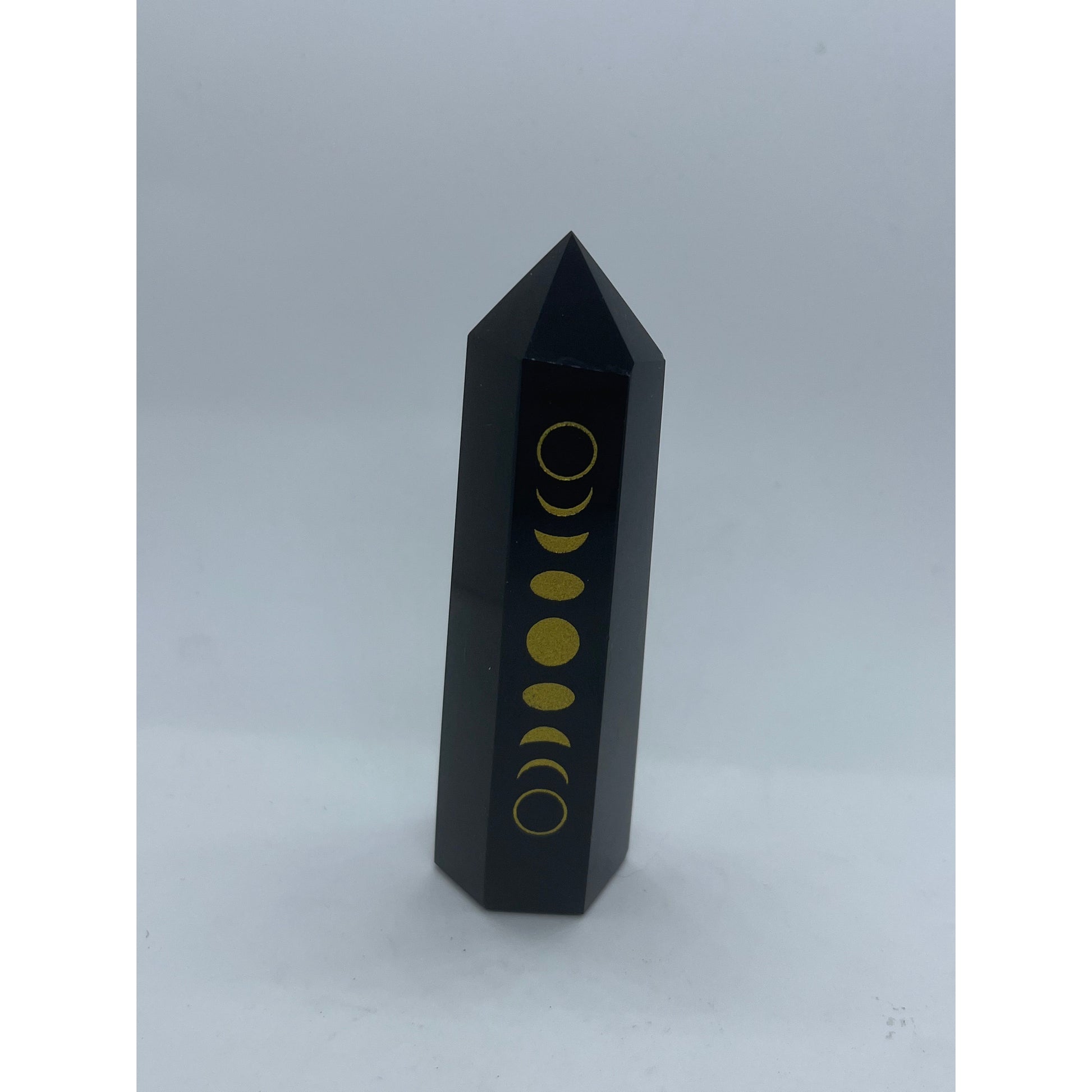 Black Obsidian Tower with Moon Phase-Lady Of The Moss