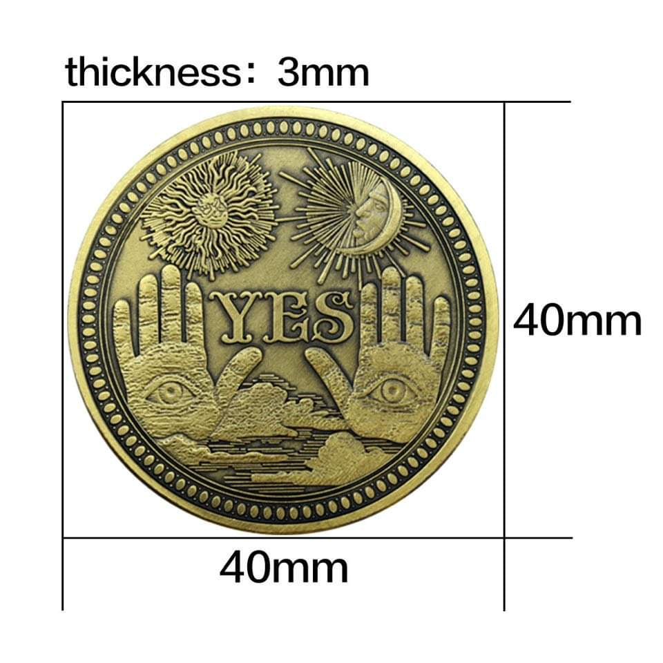 Ruins - Decision Making Coin - Yes or No-Lady Of The Moss