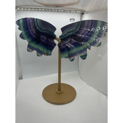 Fluorite Butterfly Wings with Stand-Lady Of The Moss