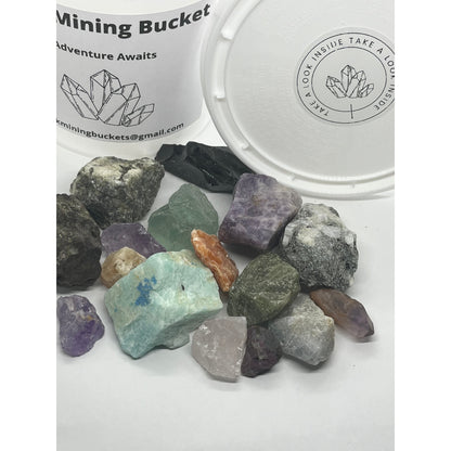 Raw Crystal Rock Mining Bucket-Lady Of The Moss