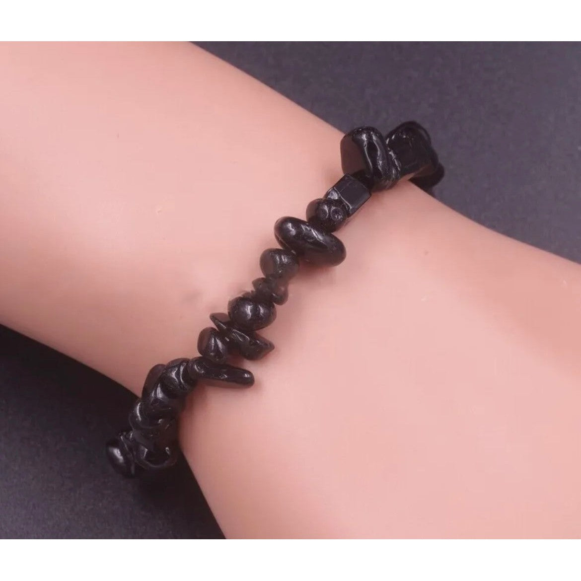 Black Obsidian Chip Bracelet-Lady Of The Moss