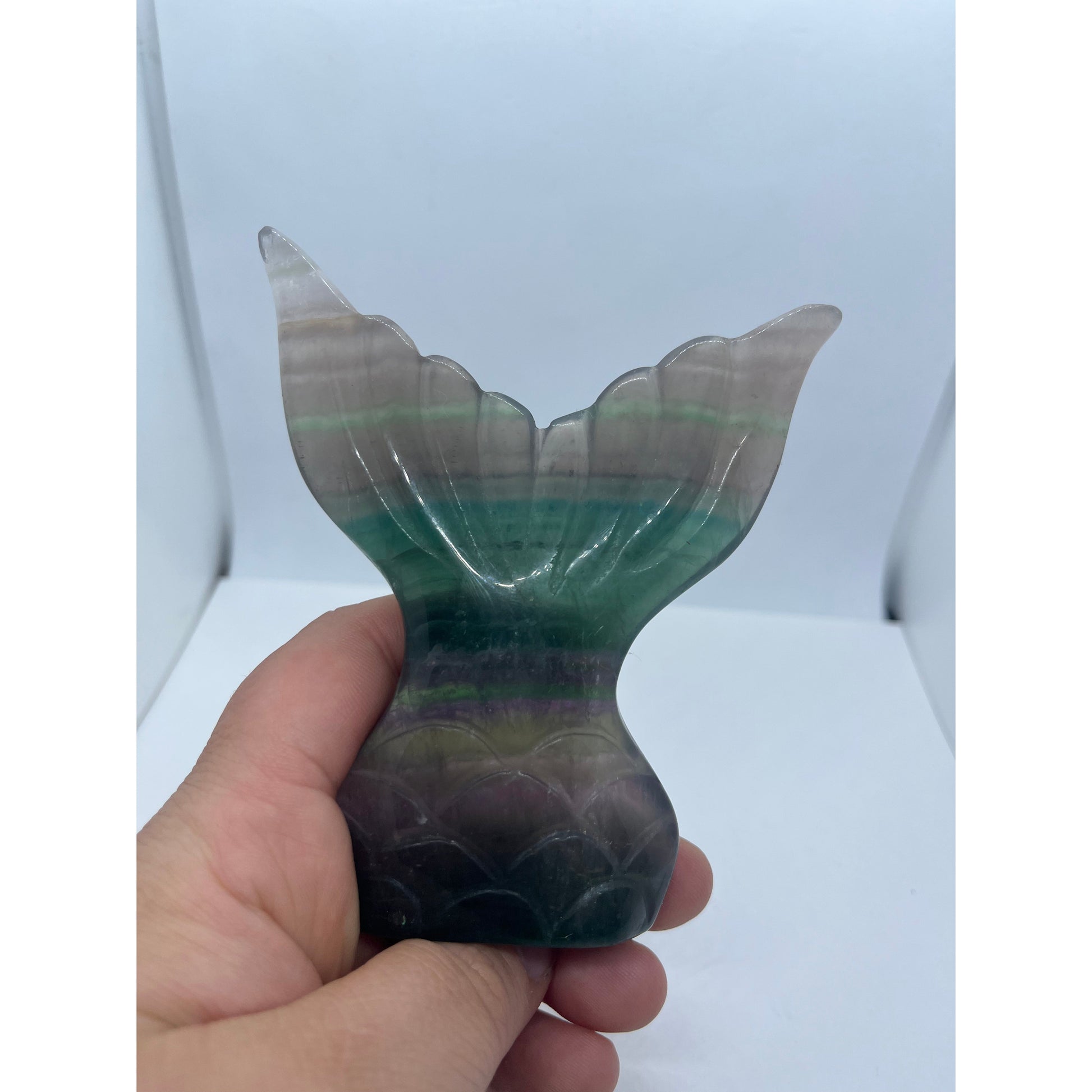 Rainbow Fluorite Mermaid Tail-Lady Of The Moss