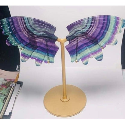 Fluorite Butterfly Wings with Stand-Lady Of The Moss