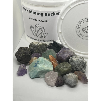 Raw Crystal Rock Mining Bucket-Lady Of The Moss